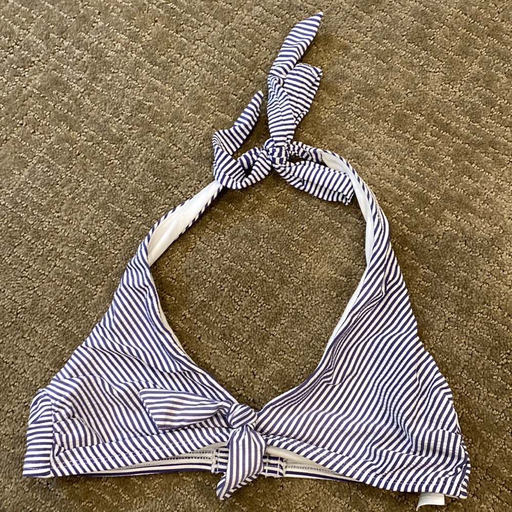 Striped bikini top